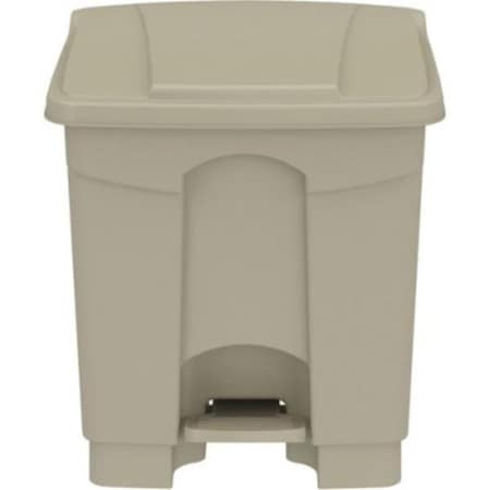 Pinpoint 8 gal Plastic Step-on Receptable Trash, Tan PI2472715